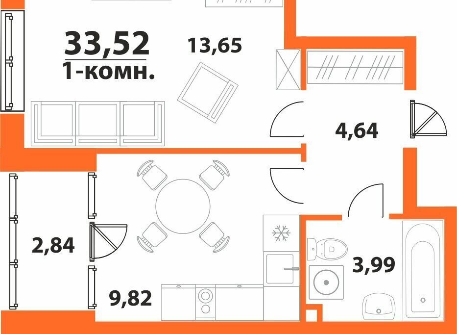 квартира г Ульяновск 19-й микрорайон ЖК «‎Аквамарин 2» 1 фото 1