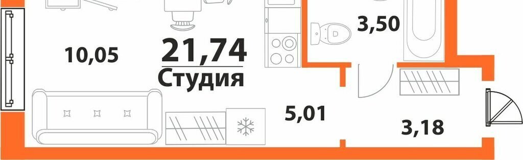 квартира г Ульяновск 19-й микрорайон ЖК «‎Аквамарин 2» 1 фото 1