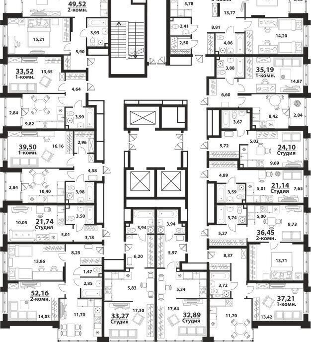 квартира г Ульяновск 19-й микрорайон ЖК «‎Аквамарин 2» 1 фото 3