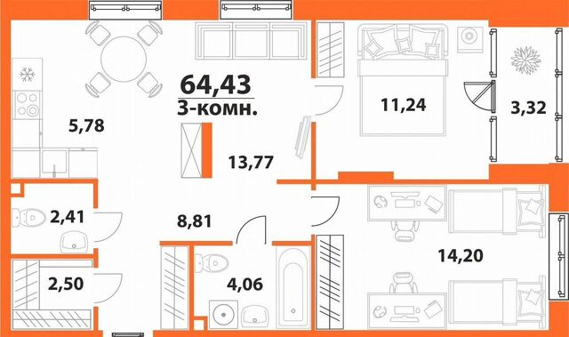 р-н Засвияжский ул Аблукова 1 ЖК «‎Аквамарин 2» фото