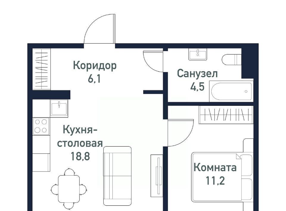 квартира р-н Сосновский п Западный Кременкульское с/пос, ул. Имени Младшего Сержанта Сухарева, 6 фото 1