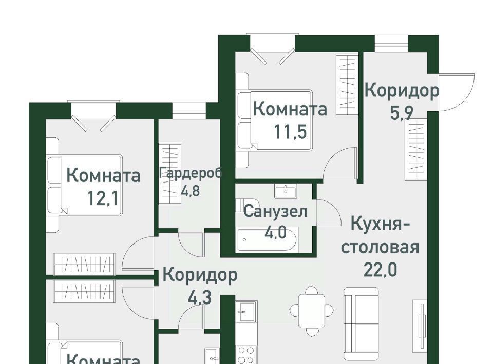 квартира п Западный р-н мкр Привилегия ул Кременкульская 15 Кременкульское с/пос фото 1