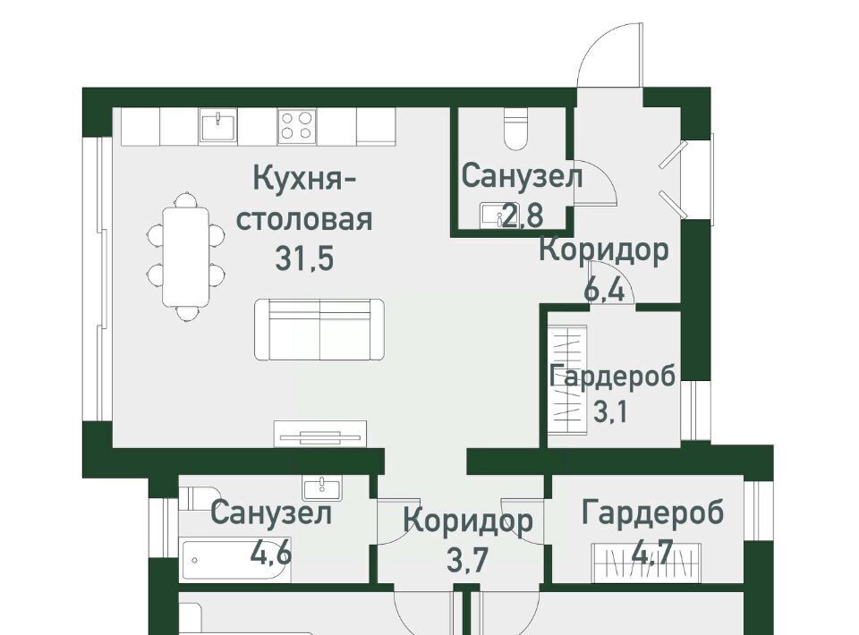 квартира п Западный р-н мкр Привилегия ул Кременкульская 15 Кременкульское с/пос фото 1