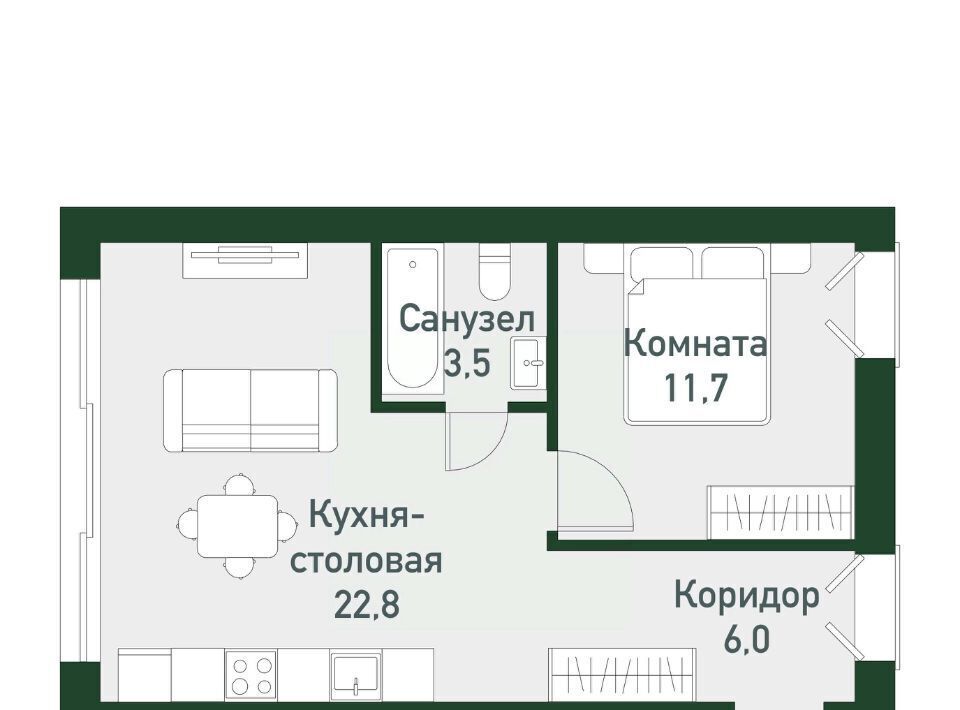 квартира п Западный р-н мкр Привилегия ул Спортивная 20 Кременкульское с/пос фото 1