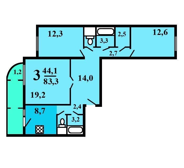 квартира г Москва метро Жулебино ул Авиаконструктора Миля 15к/1 фото 25