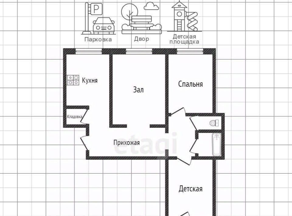 квартира г Саратов р-н Ленинский ул им Шехурдина А.П. 36а фото 2