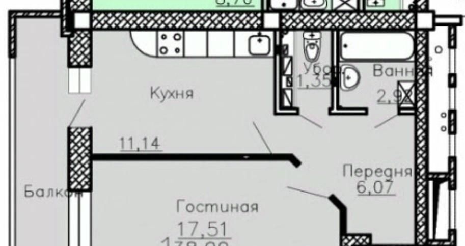 квартира г Набережные Челны р-н Комсомольский ГЭС наб Комсомольская 7 фото 2