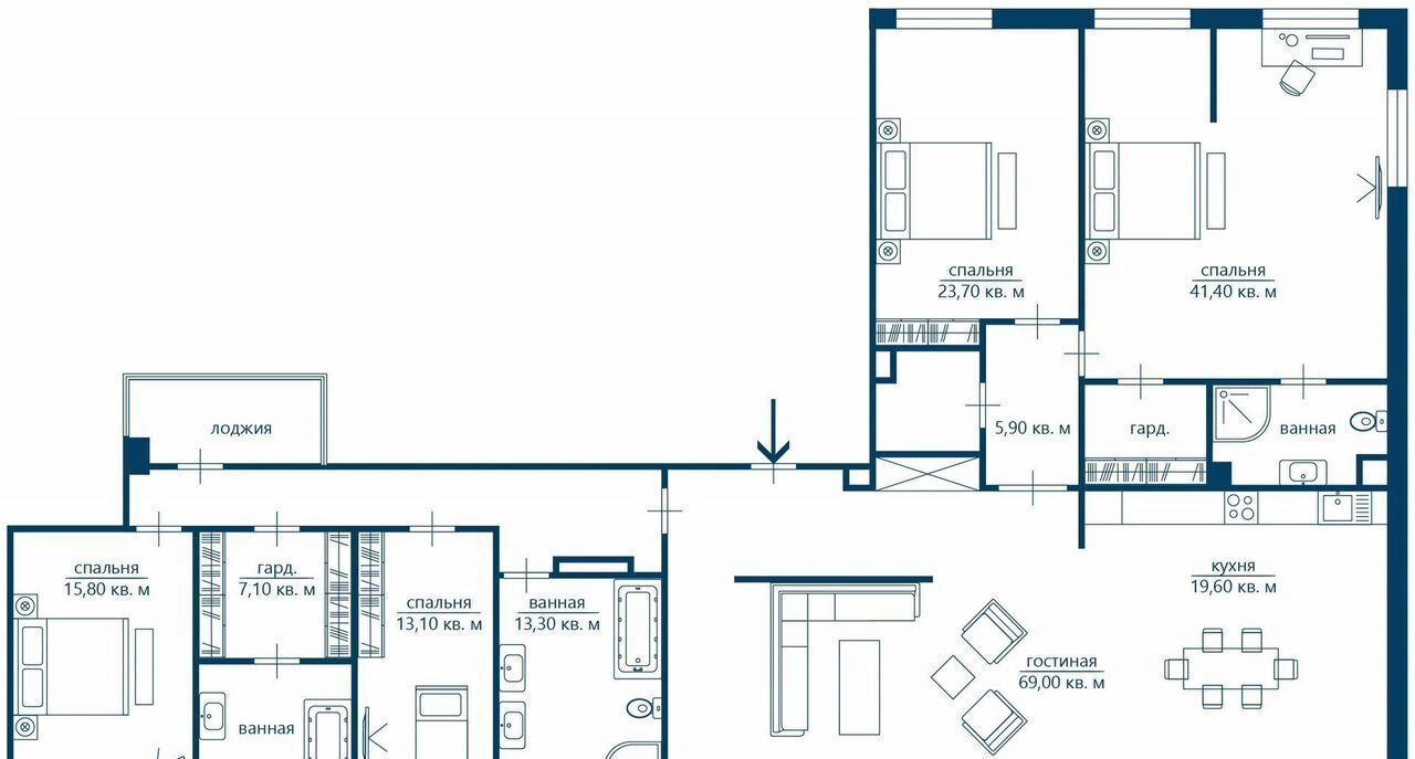 квартира г Москва метро Фрунзенская ул 3-я Фрунзенская 5к/1 фото 13