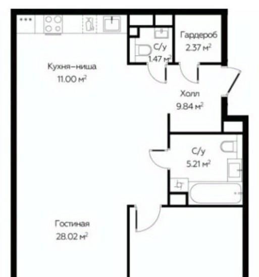 квартира г Москва метро Марьина Роща ул Октябрьская 80с/16 фото 2