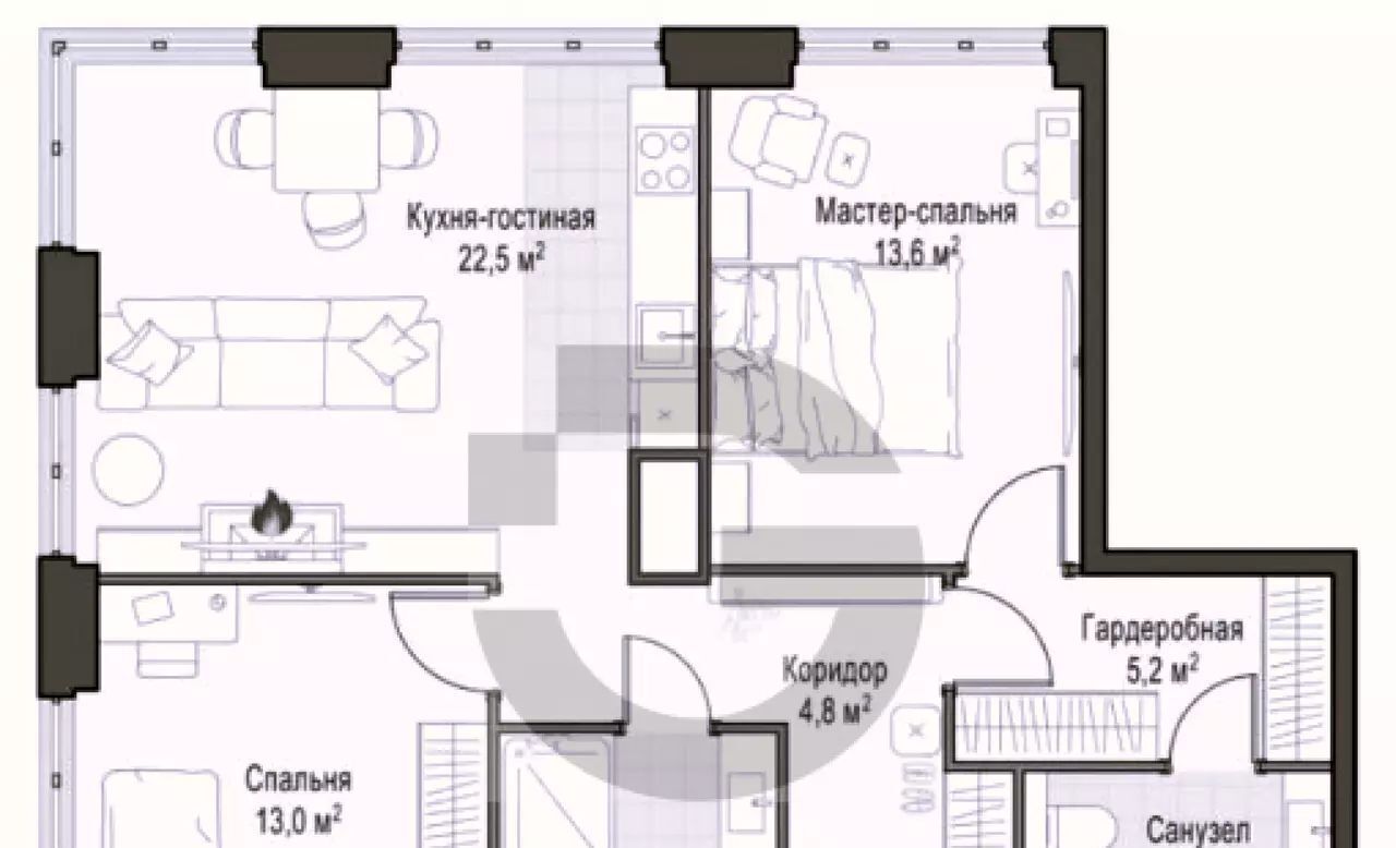 квартира г Москва метро Минская пр-кт Генерала Дорохова 39к/1а муниципальный округ Раменки фото 2