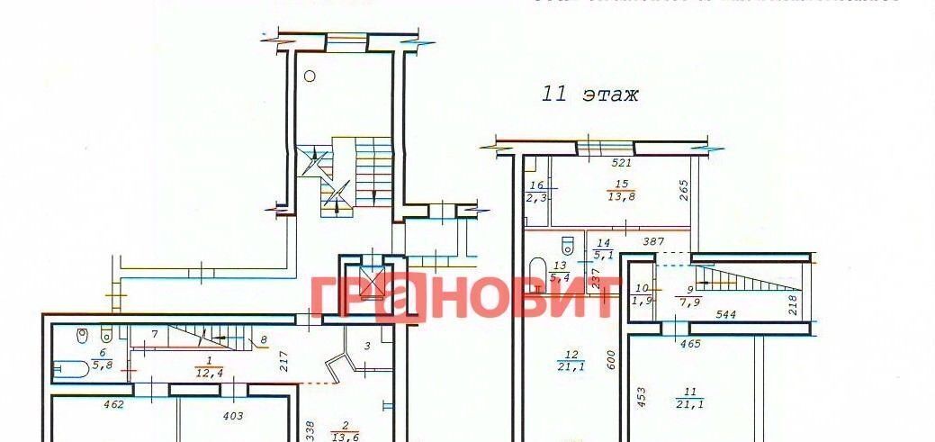 квартира г Новосибирск Заельцовская ул Дуси Ковальчук 274 фото 2