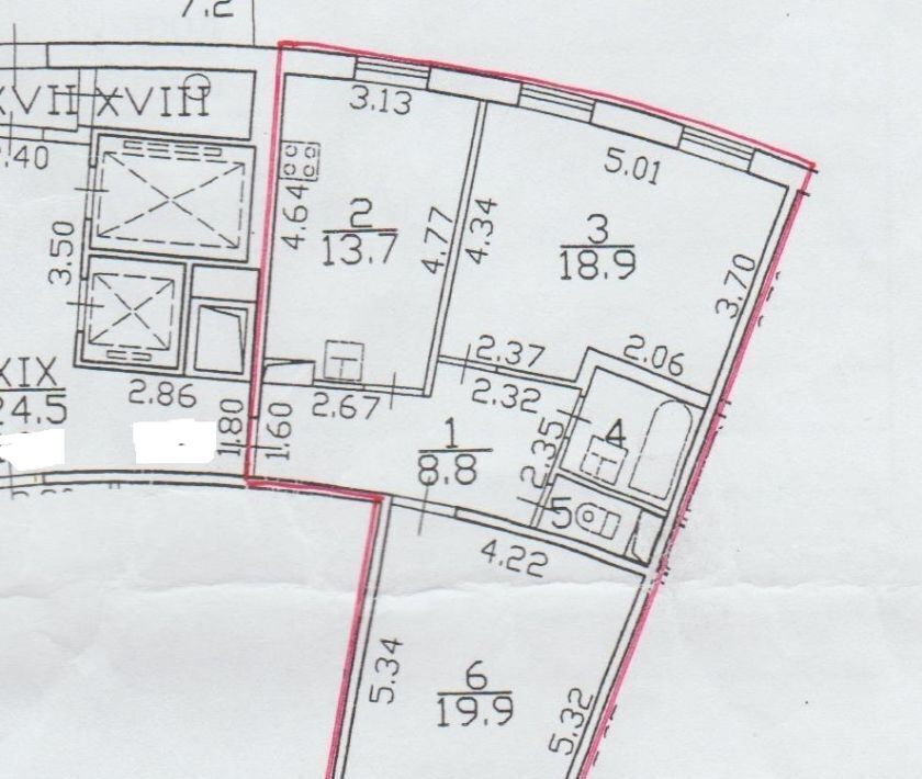 квартира г Санкт-Петербург метро Озерки ул Сантьяго-де-Куба 4к/3 фото 29