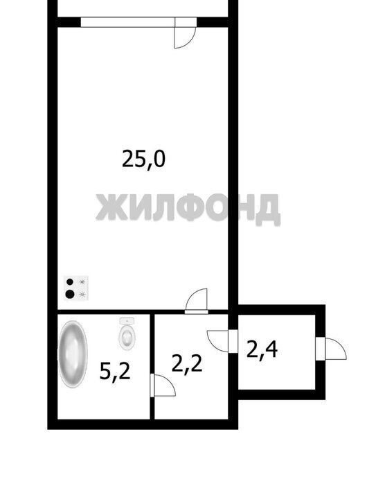 квартира г Новосибирск мкр Горский р-н Ленинский Студенческая 63/1 фото 6