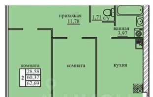 квартира р-н Ярославский п Красный Бор ул Большая Заозерная 43 фото 1