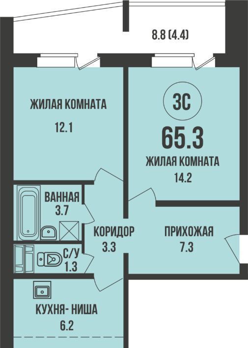 квартира г Новосибирск Заельцовская Династия жилой комплекс фото 1