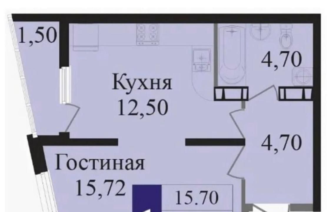 квартира г Краснодар р-н Карасунский ул им. Мачуги В.Н. 166к/3 фото 12