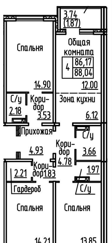 квартира р-н Новосибирский рп Краснообск мкр 3 20 фото 1