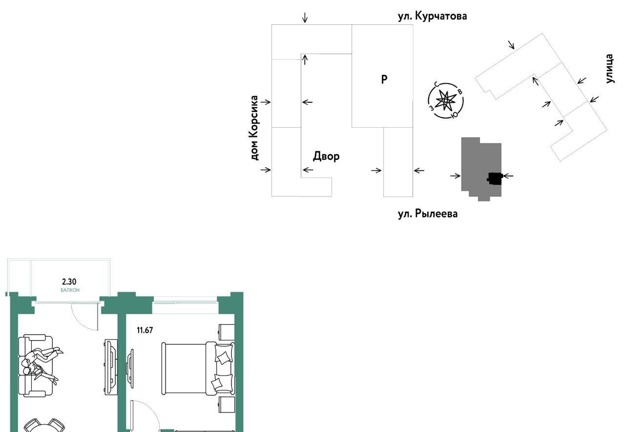 квартира г Тюмень р-н Калининский ул Краснооктябрьская 10к/2 фото 1