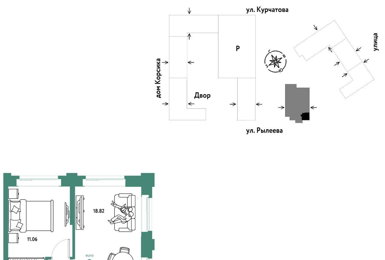 квартира г Тюмень р-н Калининский ул Краснооктябрьская 10к/2 фото 1