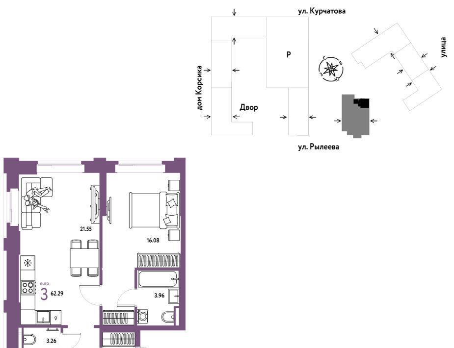 квартира г Тюмень р-н Калининский ул Краснооктябрьская 10к/2 фото 1