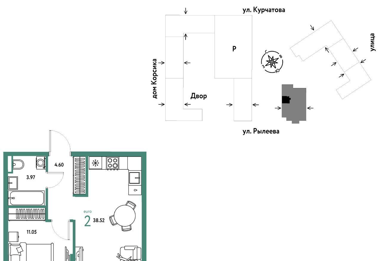 квартира г Тюмень р-н Калининский ул Краснооктябрьская 10к/2 фото 1