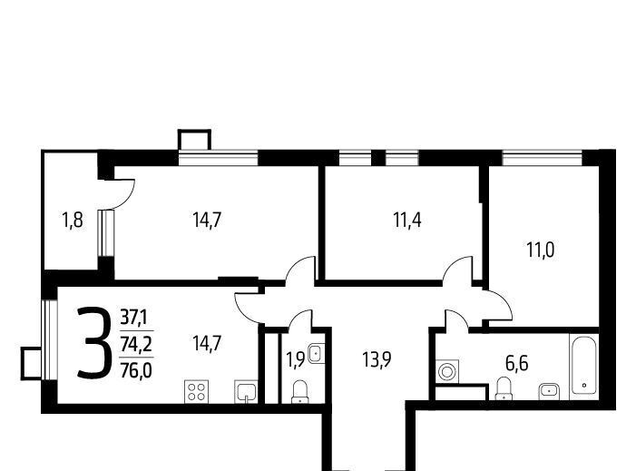 квартира г Москва п Десеновское ул 6-я Нововатутинская 15к/2 Кедровая фото 1