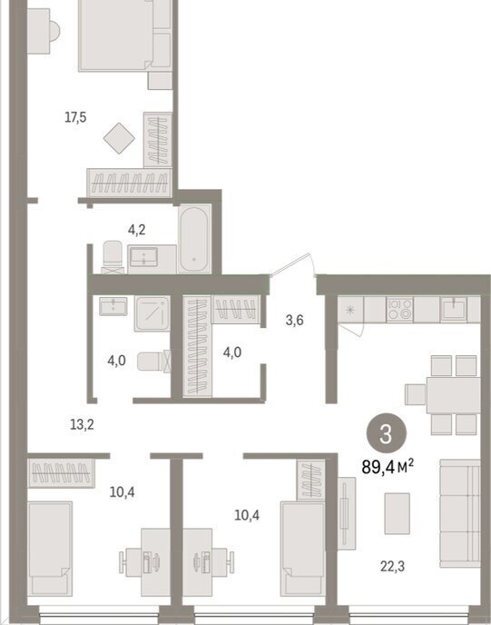 квартира г Тюмень ул Мысовская 26к/1 фото 2