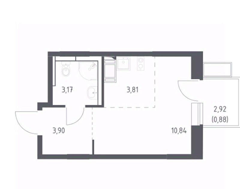 квартира г Москва метро Щербинка ЖК «Алхимово» 15 № 108 кв-л фото 1