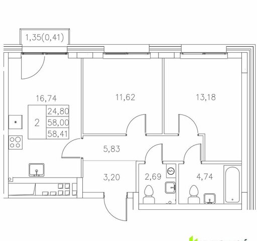 квартира р-н Кировский Козья слобода дом 3 ЖК «Statum (Статум)» фото