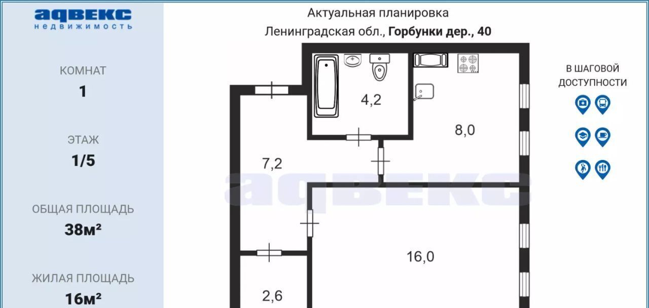 квартира р-н Ломоносовский д Горбунки Горбунковское с/пос, Ленинский проспект, 40 фото 1