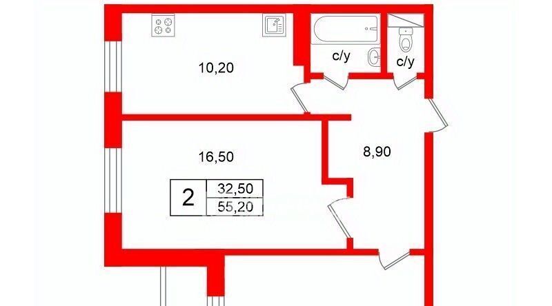 квартира г Санкт-Петербург метро Комендантский Проспект ул Планерная 45к/1 фото 2