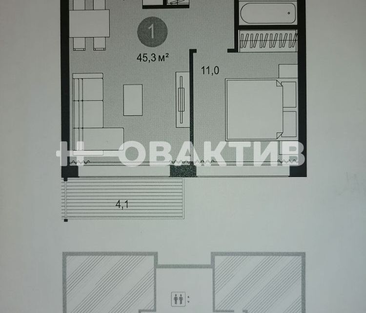 квартира р-н Новосибирский рп Краснообск мкр 3 1 фото 1