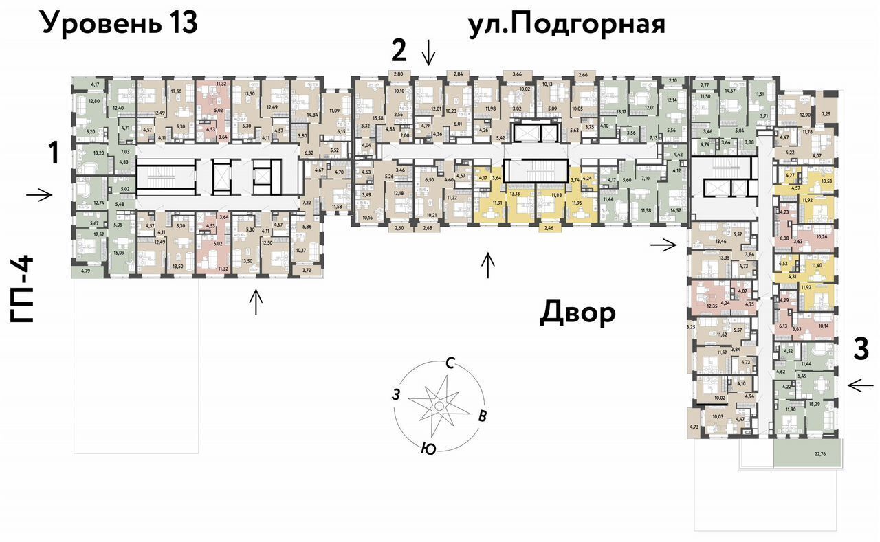 квартира г Тюмень р-н Калининский ул Подгорная 61 корп. 1 фото 10