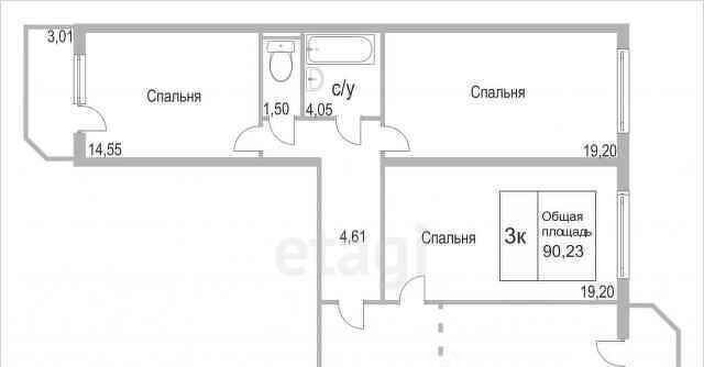 квартира г Тюмень р-н Калининский ул Кремлевская 110к/2 фото 3