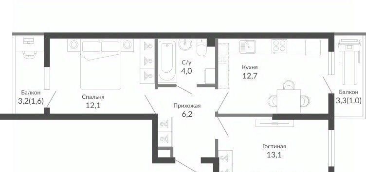 квартира г Новороссийск р-н Центральный ул Куникова 47г фото 1