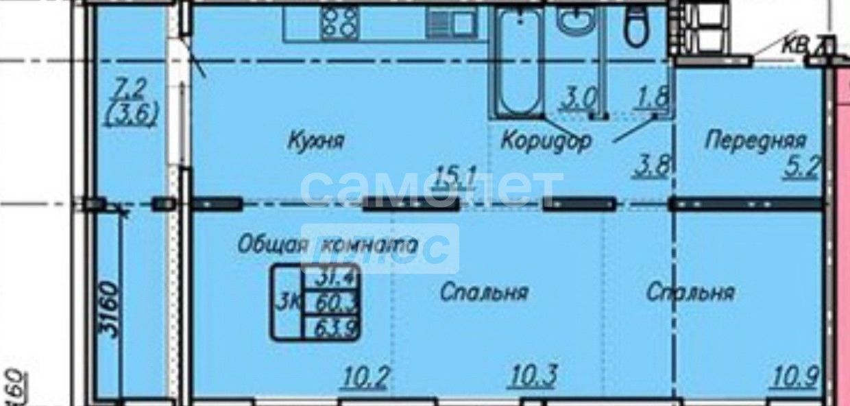 квартира г Барнаул р-н Индустриальный ул 280-летия Барнаула 27 фото 40