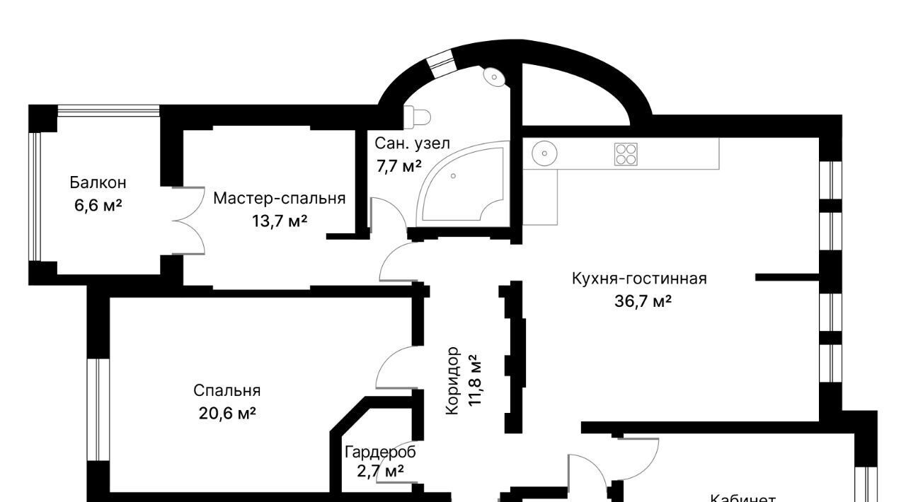 квартира г Томск р-н Кировский ул Кузнецова 6 фото 21