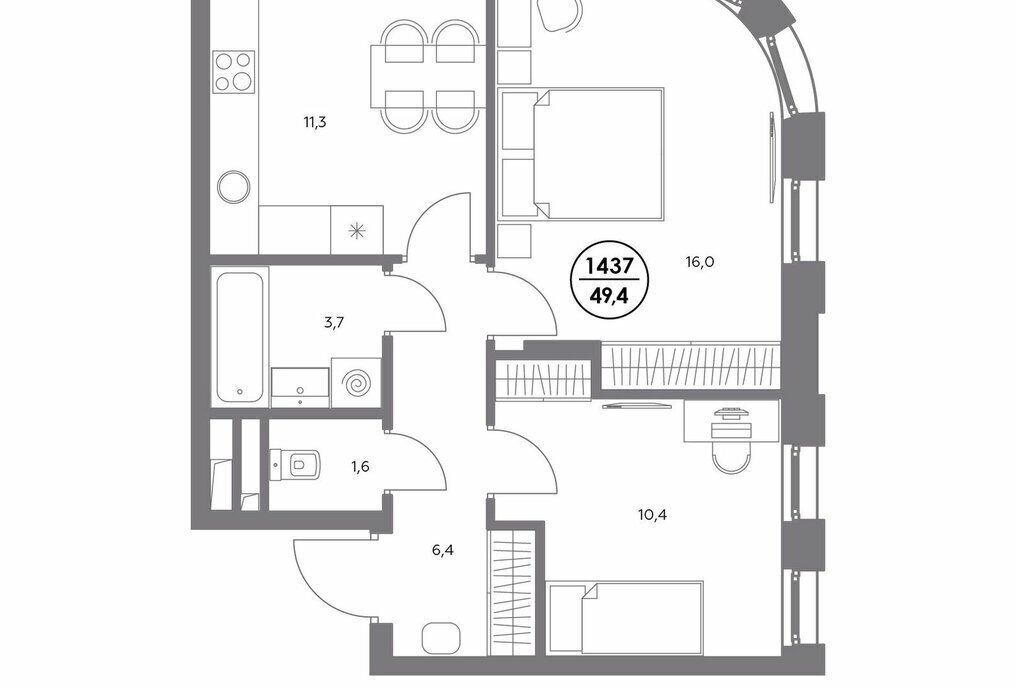 квартира г Москва метро Печатники ЖК «Адмирал-3» фото 1