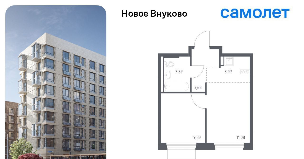 квартира г Москва метро Рассказовка ЖК «Новое Внуково» № 37 кв-л, к 25 фото 1