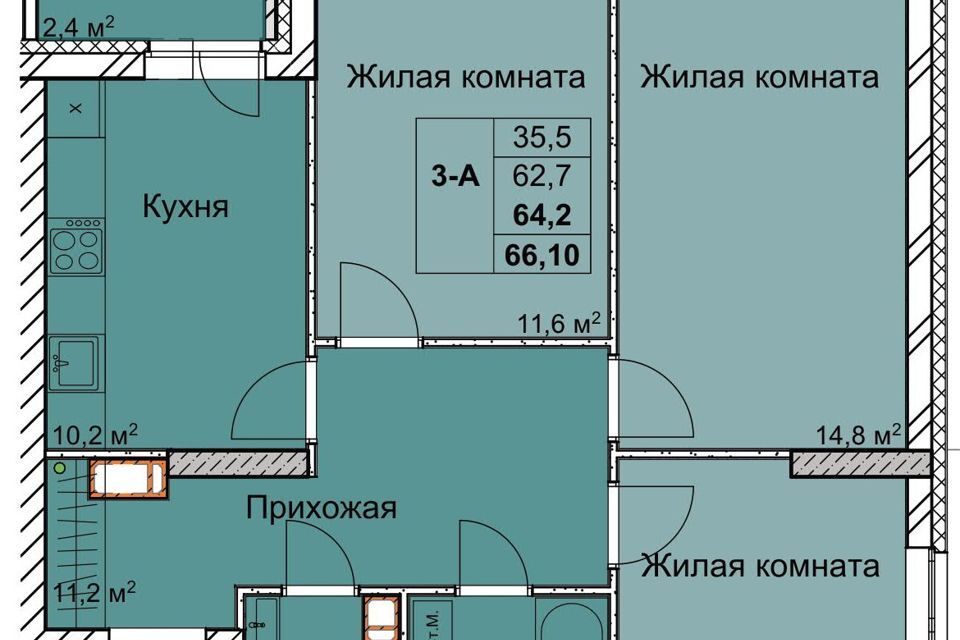 квартира г Нижний Новгород городской округ Нижний Новгород, Оранжерейная 1-я, 14а фото 1