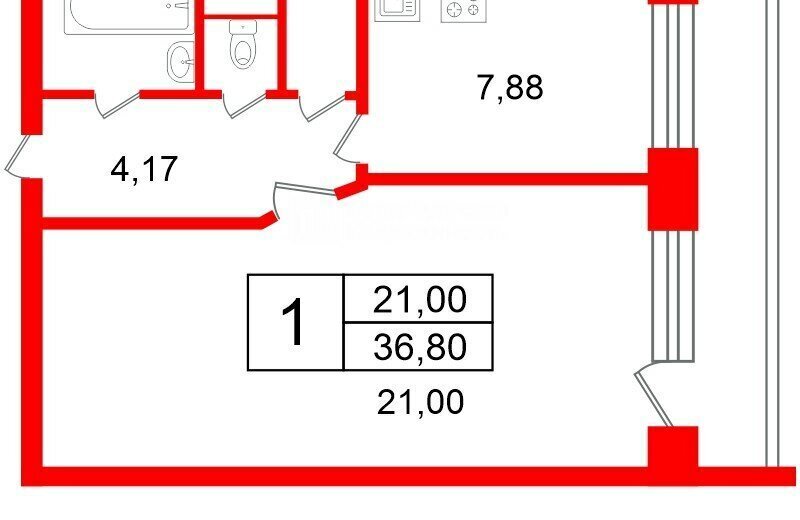 квартира г Санкт-Петербург метро Лесная ул Бестужевская 33к/1 Финляндский округ фото 15