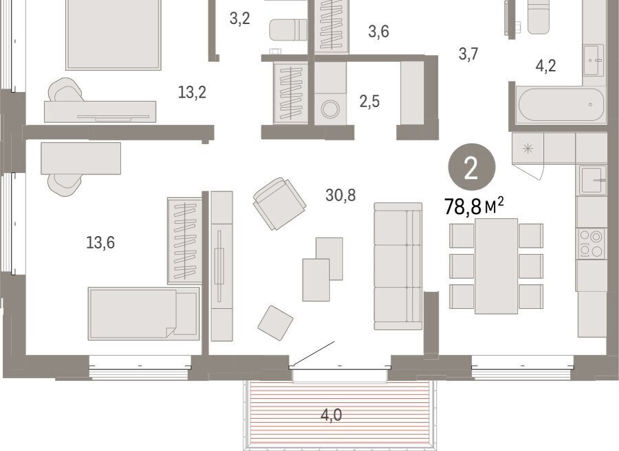 квартира г Тюмень жилой комплекс На Минской фото 2