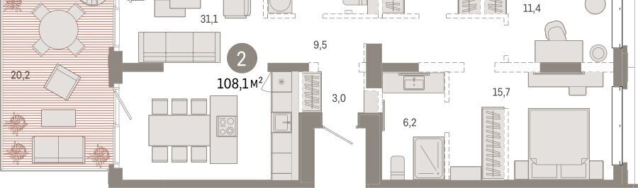 квартира г Тюмень жилой комплекс На Минской фото 2