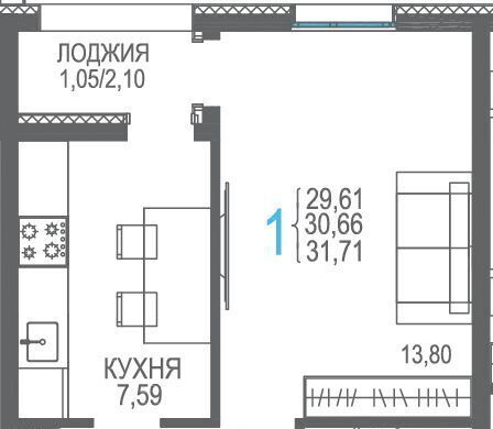 квартира р-н Сакский с Прибрежное Лесновское с/пос, Розовое озеро жилой комплекс фото 1