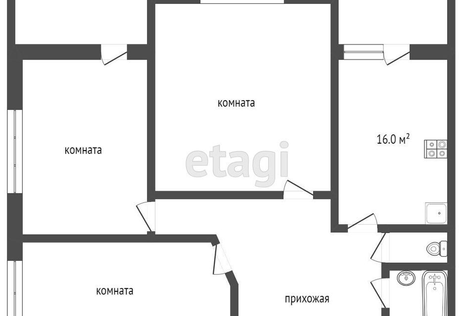 квартира г Ростов-на-Дону Ростов-на-Дону городской округ, Береговая, 117Б ст 3 фото 10