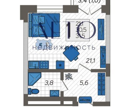 квартира г Сочи ул Искры 88к/3 фото 1