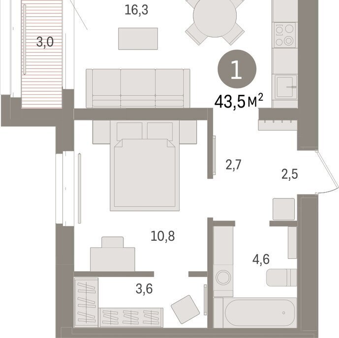 квартира г Тюмень жилой комплекс На Минской фото 2