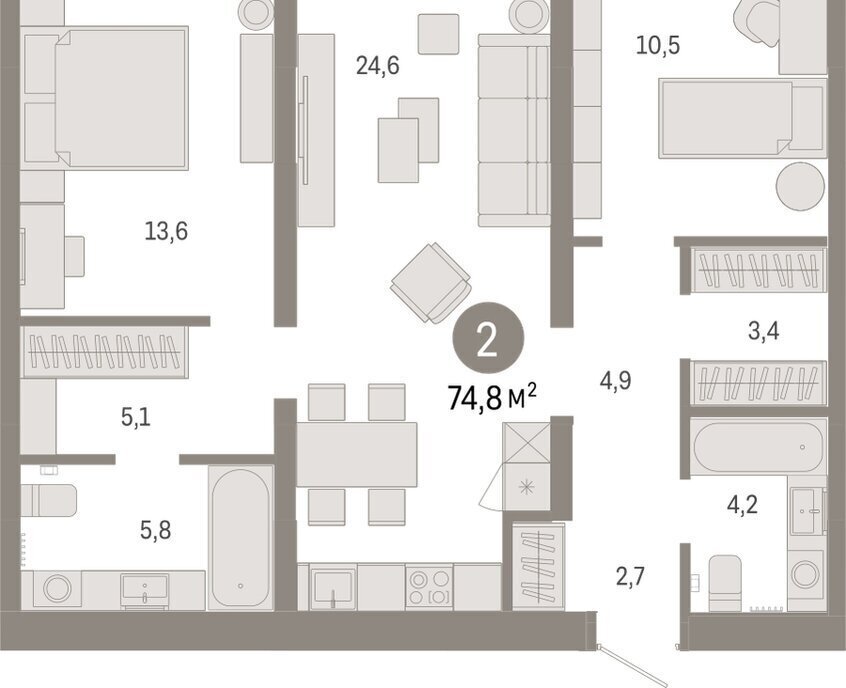 квартира г Тюмень жилой комплекс На Минской фото 2