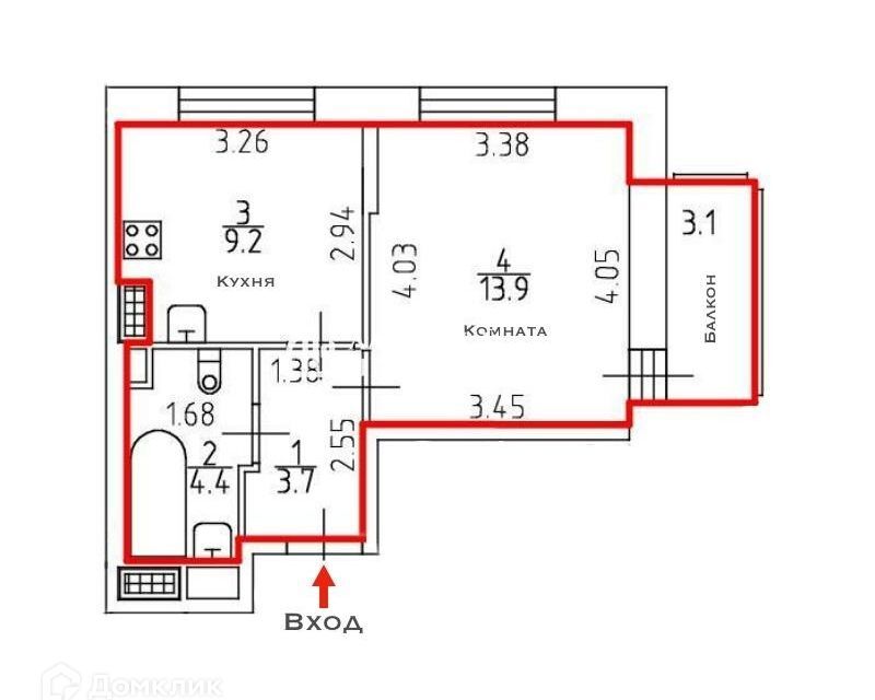 квартира г Санкт-Петербург п Парголово Выборгский, 20 к 1 ст 1, Толубеевский проезд фото 2