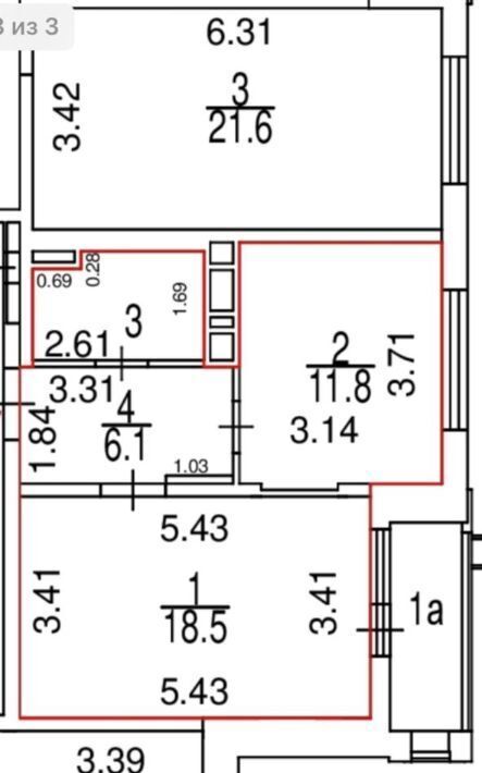 квартира г Москва Корниловская, ш. Новомихайловское, 1к 2 фото 12